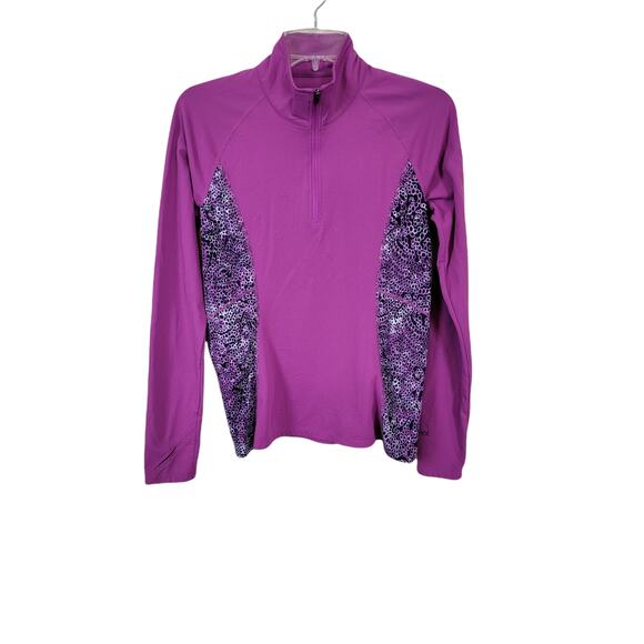 Marmot 1/2 Zip Purple Running/Lightweight Jacket Women's size Medium Thumbholes - Picture 1 of 8